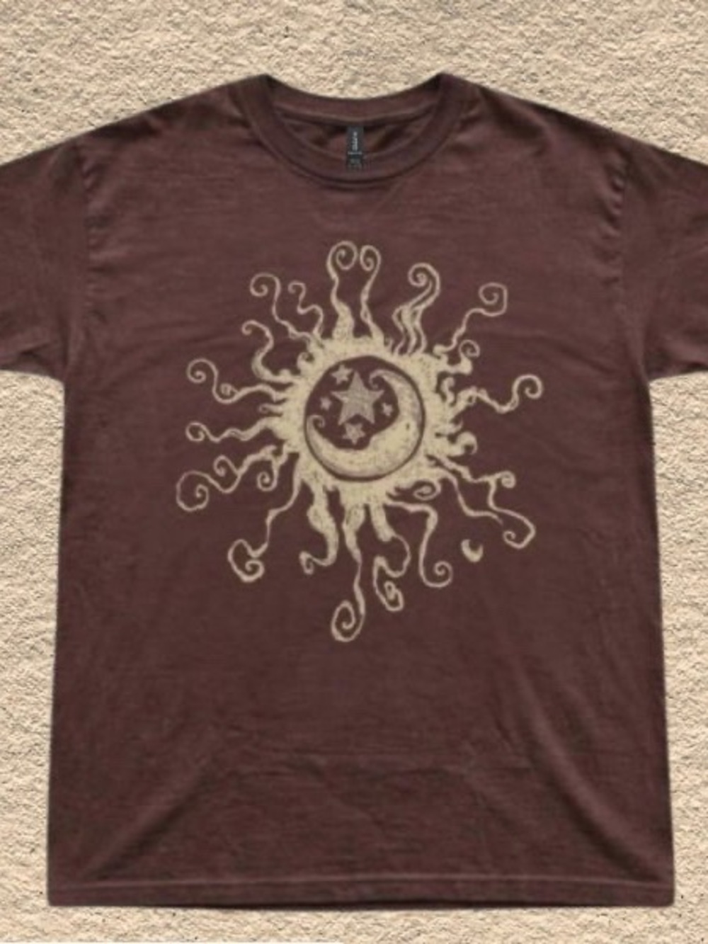 Brown Celestial Sun & Moon T-Shirt
